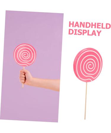 Warmhm 5pcs Candy Lollipops Crafts Pendant Boys Artificial Lollipop Giant Fake Lollipops Handmade Fruit Flavored Lollipops Swirl Lollipops Baby Items Wooden Rainbow Candy Manual Toddler Pinkx5pcs 14*1CMx5pcs - Buy Online on SooperMarket.com