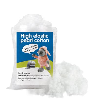 200g Premium Fiber Fill, White Polyester Fiber, Recycled Polyester Fiber, Polyfill Stuffing Pillow Filling Stuffing Cushion Filling for Dolls DIY, Home Decoration Projects 200g/7.05oz