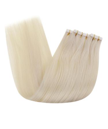 Laavoo Real Hair Tape Extensions - Invisible Blond #1000 Virgin Skin 40cm 5pcs (10g) - Premium Quality - Buy Online on SooperMarket.com