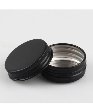 Buy Basic Packing: 24x 15ml Matt Black Aluminum Jars with Screw Caps - Ideal for Cosmetics | International Shipping Available - Buy Online on SooperMarket.com