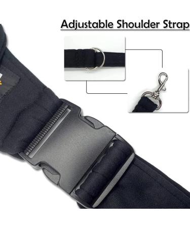 Natuya Small Dog & Cat Sling Carrier Bag - Adjustable Strap, Hands-Free Design with Safety Belt & Front Zipper Pocket - Perfect for Outdoor Travel - Black Cotton Style - Buy Online on SooperMarket.com