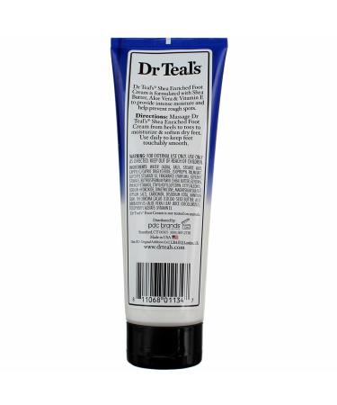 Dr. Teals Pure Epsom Salt Foot Cream Gift Set - 4 Pack 8oz Ea. - Shea Butter, Aloe Vera, Essential Oils - Moisturize, Soften, Eases Aches & Pains - Buy Online on SooperMarket.com
