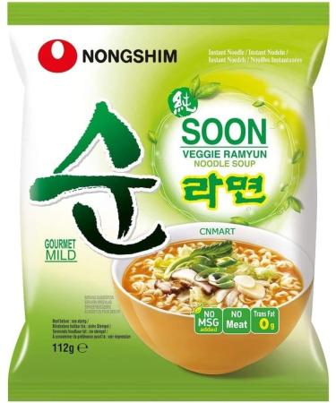 Nong Shim Soon Veggie Ramyun Instant Noodle Soup Mild Halal 112g (Pack of 15) by CNMART - Buy Online on SooperMarket.com