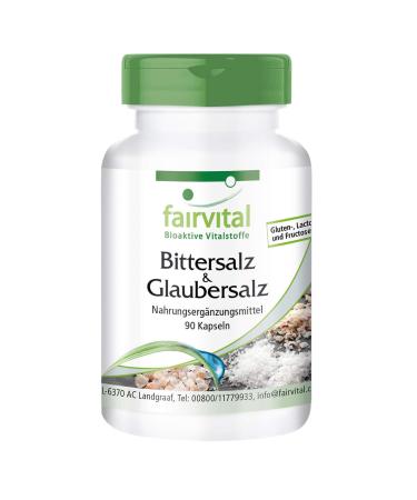 Fairvital | Epsom Salt and Glauber's Salt - Vegan - 90 Capsules - Magnesium sulfate and Sodium sulfate
