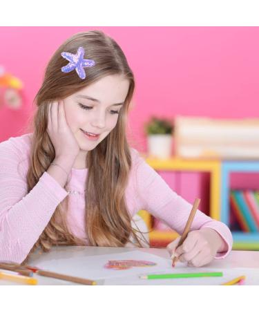 Sequin Starfish Hair Clips - Purple Glitter Hair Pins for Women and Girls (4PCS) - Buy Online on SooperMarket.com
