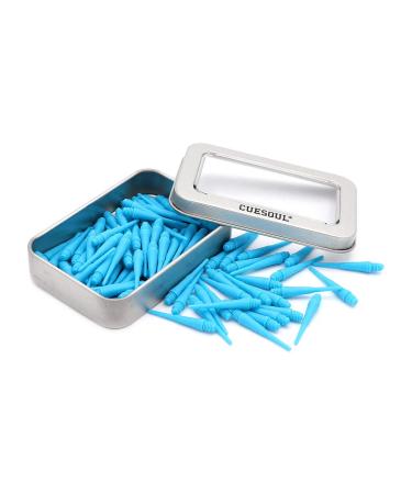 CUESOUL 100 Pieces Soft Tip Points for Soft Tip Darts Blue
