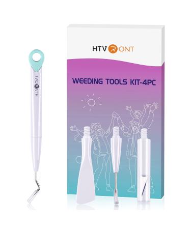 HTVRONT Weeding Tools for Vinyl - 4 Piece Craft Weeding Basic Tool Set  Protable Vinyl Weeding Tool Kit for Iron-on Project  Vinyl Decal  Custom Label  Precision Tool Kit for Cricut Cutting Machine 4 Pcs Tools