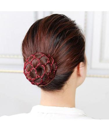 12pcs Women Hair Nets for Bun - Elastic Ballet Dance Bun Cover - Styling Accessories - Buy Online on SooperMarket.com