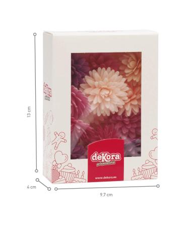 Edible Wafer Flowers for Cake Decoration - Dekozauber24 12 Pieces 6 Colors - Perfect for Cakes & Desserts - Buy Online on SooperMarket.com
