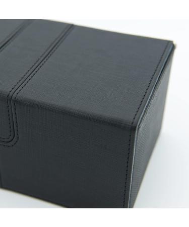 Scimi X-Large Premium Double Deck Box for 200+ Sleeved Cards - Elegant Black Cross Pattern - Buy Online on SooperMarket.com
