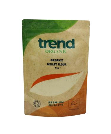 Trend Organic Millet Flour A Nutrient-Rich Alternative to Wheat Flour for Healthy Baking Delights - Certified Organic Sustainably Sourced Vegan Non-GMO No Additives No Preservatives Raw 1kg 1.00 kg (Pack of 1)