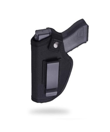 Fonrroni Concealed Carry Holster, Universal Holster, Inside The Waistband Bundle, Holster for Man/Woman Fits Right Hand and Left, Compact Subcompact Handguns, Black