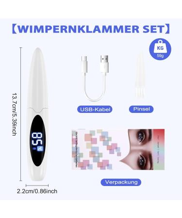 BYCUFF Electric Heated Eyelash Curler USB Charge Makeup Curling Kit Long Lasting Natural Eye Lash Curler White - Buy Online on SooperMarket.com