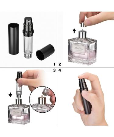 Brarios Perfumed Robber Refillable Travel Perfume Atomizer - 5ml Mini Portable Spray Bottle in Gray | Perfect On-the-Go Fragrance Solution - Buy Online on SooperMarket.com