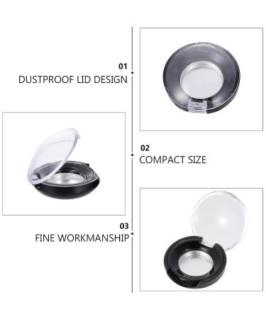 KALLORY 8pcs Makeup Blush & Eyeshadow Containers Set for Women - Empty Storage Box Pallet in Black - Buy Online on SooperMarket.com