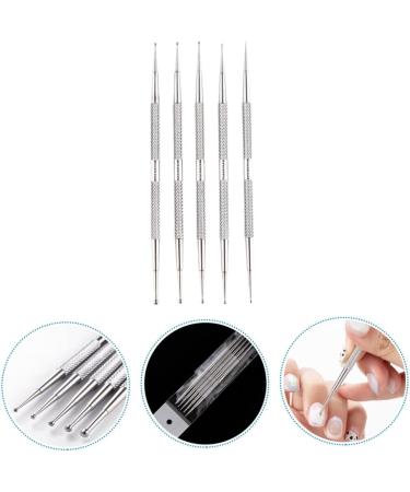DOITOOL 10 Pcs Nail Art Drill Pen Glitter Gel Nail Molding Gel Nail Drill Point Pen Dotting Tools for Nails Nail Gel Polish Practical Manicure Tool To Rotate Stainless Steel Glue Pen Alloy - Buy Online on SooperMarket.com