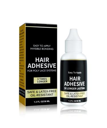 TBeautfave Wig Glue Lace Front Waterproof Lace Wig Glue Hair Adhesive Glue Hair Glue for Wigs Strong Hold Invisible Bonding Adhesive Hair Glue for Wigs Latex-Free and Oil-Resistant Hair Adhesive 1