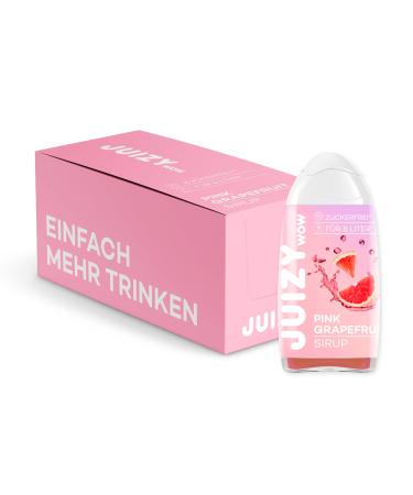 Juizy WoW syrup sugar -free |16 x 65ml pink grapefruit taste - until 192l natural beverage syrup |Zero calories |Vegan 16er box |Beverage concentrate finished drink |More Juice - Less Calories Pink Grapefruit 16 x 65 ml