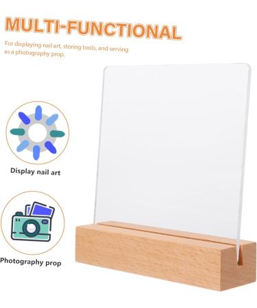 AOKWAWALIY Nail Display Board False Nail Board False Nail Training Acrylic Nail Display Stand Small Acrylic Sign Holder Nail Art Display Board Fake Nails Storage Box Manicure Wood - Buy Online on SooperMarket.com