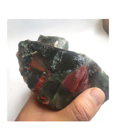 Natural South Africa Stone Dragon Bloodstone Crystal Rock Rough Stone Specimen Reiki Gemstone Decoration Home Goods (Color : 2-7cm Size : 80-100g) 80-100g 2-7cm