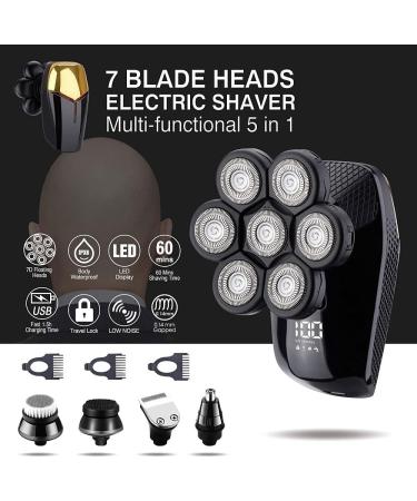 GeRRiT Electric Razor for Men - 7D Cutter Head Shaver Waterproof & Cordless Grooming Kit for Bald Heads - Buy Online on SooperMarket.com