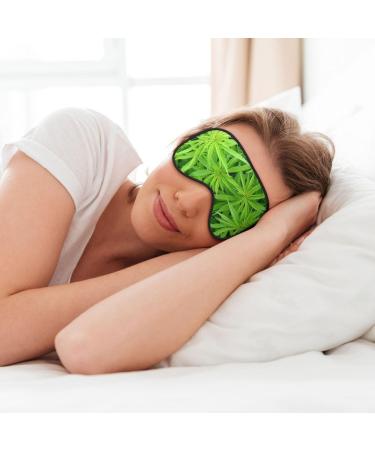 Buy Green Leaf1 Soft Sleep Eye Mask - Breathable Female Eye Patch for Travel & Relaxation - Buy Online on SooperMarket.com