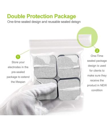 AUVON TENS Unit Electrode Pads - Upgraded Self-Stick Performance, Non-Irritating Design | Electrotherapy Patches (White) - Buy Online on SooperMarket.com