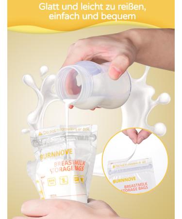 Buy Burnnove 130 BPA-Free Breast Milk Storage Bags - 250ml Double Zipper - Safe & Convenient International Shipping - Buy Online on SooperMarket.com