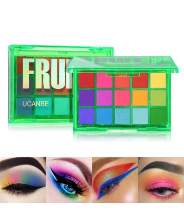 Colorfullavie 15 Color Neon Party Eyeshadow Palette - Shimmer Glitter Matte & Metallic Pigmented Makeup - Buy Online on SooperMarket.com