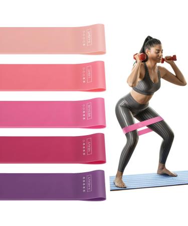 Wllhyf Resistance tapes 5 different levels resistance bands elastic exercise workout tapes for muscle building yoga home fitness pilates strength training training physiotherapy for men women
