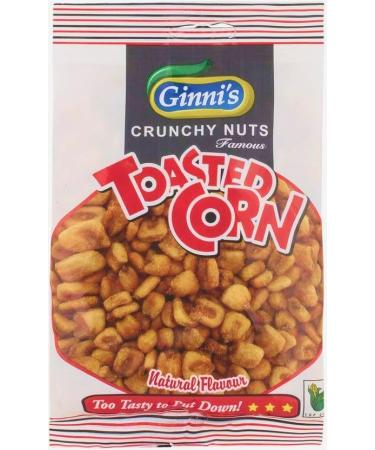 Ginni's Natural Toasted Corn - 10 x 120g - Healthy Vegan Plant Based Crunchy Crisp Alternative Snacks - Ideal for Salads Grazing Gym Party Bar Lunch Box