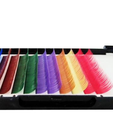 Bodemrincer 8-20mm Mixed Tray False Eyelashes - Rainbow Colored Individual Eyelash Extension (15mm) - Buy Online on SooperMarket.com