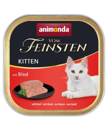 Animonda of the finest kitten wet food for growing cats in the first year of life with beef 32 x 100 g beef single 100 g (32 pack)