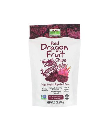 Now Foods Real Foods Red Dragon Fruit Chips 2 oz (57 g)