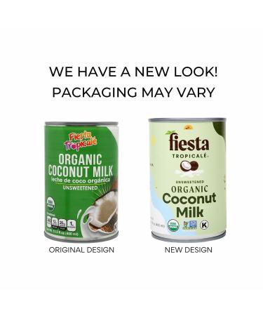 Fiesta Tropicale Organic Coconut Milk - Unsweetened Full-Fat 13.5 oz Cans (6 Pack) - Buy Online on SooperMarket.com