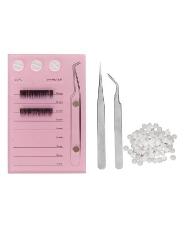 3-in-1 Acrylic Eyelash Palette | 9 Rows 7-15mm Extensions Tool | Includes 2 Tweezers & 100 Glue Cups - International Shipping Available - Buy Online on SooperMarket.com