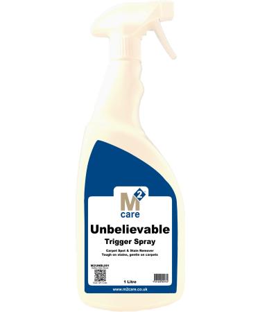 M2 Care Unbelievable 1 Litre Trigger Spray + 2 x All Round 300GSM White Microfibre Spotting Cloths