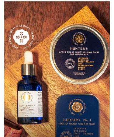 Edinburgh Skincare Gift Box for Men | Hunters Aftershave Balm Gentlemen s Daily Moisturising Serum & Luxury No.1 Solid Hand Cream Bar | Natural Skin Care | Gifts for Him - Buy Online on SooperMarket.com