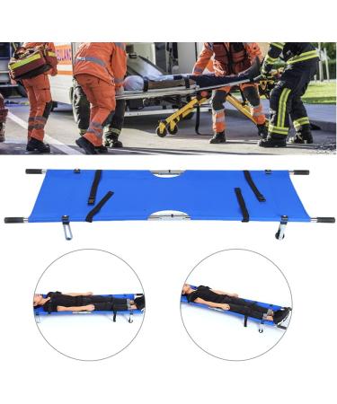 BHDK Folding Portable Stretcher Emergency Patient Mover Stretcher Rescue Quicklitter Travel Size Transport for Hospital Clinic Home Sports venues Ambulance (Blue)(1) - Buy Online on SooperMarket.com