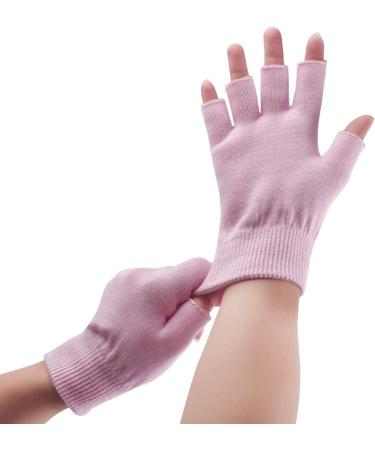 JIAHAO Womens Gel Moisturizing Gloves Day Night Instantly Repair Eczema Dry Rough and Cracked Hands Gel Lining Infused with Essential Oils and Vitamins Pink - Buy Online on SooperMarket.com