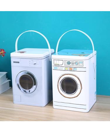 ISAKEN Washing Powder Storage Metal Laundry Powder Storage Box Washing Powder Bucket Detergent Box Laundry Detergent Dispenser Laundry Powder Storage Box Container White - Buy Online on SooperMarket.com
