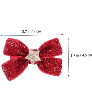 ABOOFAN 4 Pairs Bow Tie Bowknot Hairbands Barrette Ponytail Hair Ties Elastic Hair Band Elastic Hair Tie Christmas Bowknot Hairpin Bowknot Barrette Bride Star Shape Fabric Props - Buy Online on SooperMarket.com