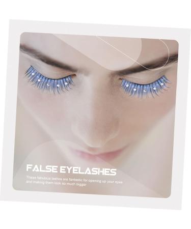 BELLIFFY 5 Pairs Cosplay Lashes Halloween Lashes Eye Lashes Halloween False Lashes Fake Lashes Fake Eyelashes Natural False Eyelashes Soft Light Fake Lash Rhinestone Eyelashes Blue Lashes - Buy Online on SooperMarket.com