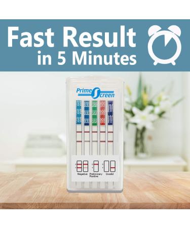 Prime Screen 6 Panel Oral Saliva Drug Test Kit - 5 Pack for Employment & Insurance Testing (AMP, COC, MET, OPI, PCP, THC) | ODOA-166 - Buy Online on SooperMarket.com