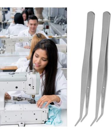 Curved Stainless Steel Overlocker Machine Tweezers - 5Pcs Sewing Accessories - Buy Online on SooperMarket.com
