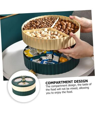 Alipis Box Dried Fruit Storage Box Snack Containers Cookie Plate Snack Tray to Rotate Tableware Nut - Buy Online on SooperMarket.com