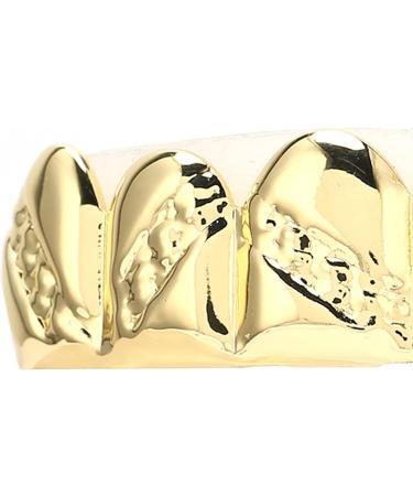 Metal Teeth Brace Portable Stable and Firm Light Weight Easy To Wear Hip Hop Brace for Men and Women for Upper Teeth for Most Tooth Sizes(Gold) - Buy Online on SooperMarket.com
