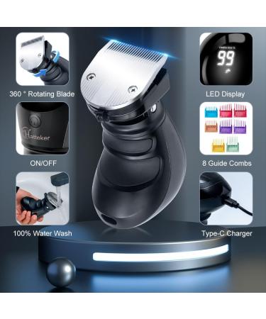 Hatteker Bald Head Trimmer Beard Trimmer Hair Clippers Trimmer Shavers for Men Hair Trimmer Body Trimmer Waterproof Rechargeable Cordless Portable Haircut Kit - Buy Online on SooperMarket.com