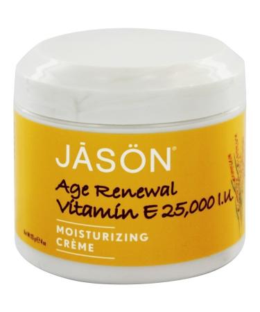 Jason Moisturizing Vitamin E Age Renewal Creme 4 oz (Pack of 3)