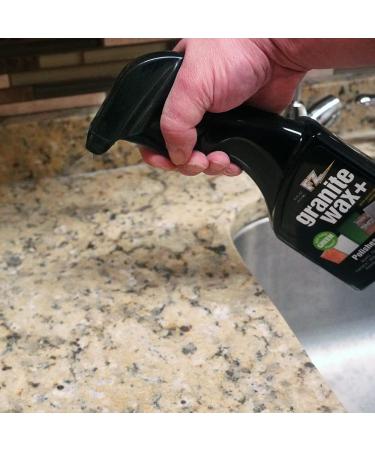 Granite Wax Plus - Streak-Free Granite Cleaner & Polish Hard Water Stain Remover | 16 oz Kitchen & Bathroom Cleaner with Carnauba Wax & Banana Scent - Buy Online on SooperMarket.com